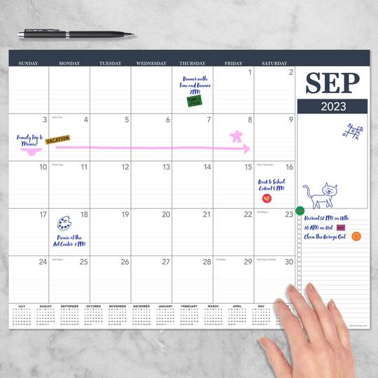 July 2023 June 2024 Professional Medium Desk Pad Monthly Blotter